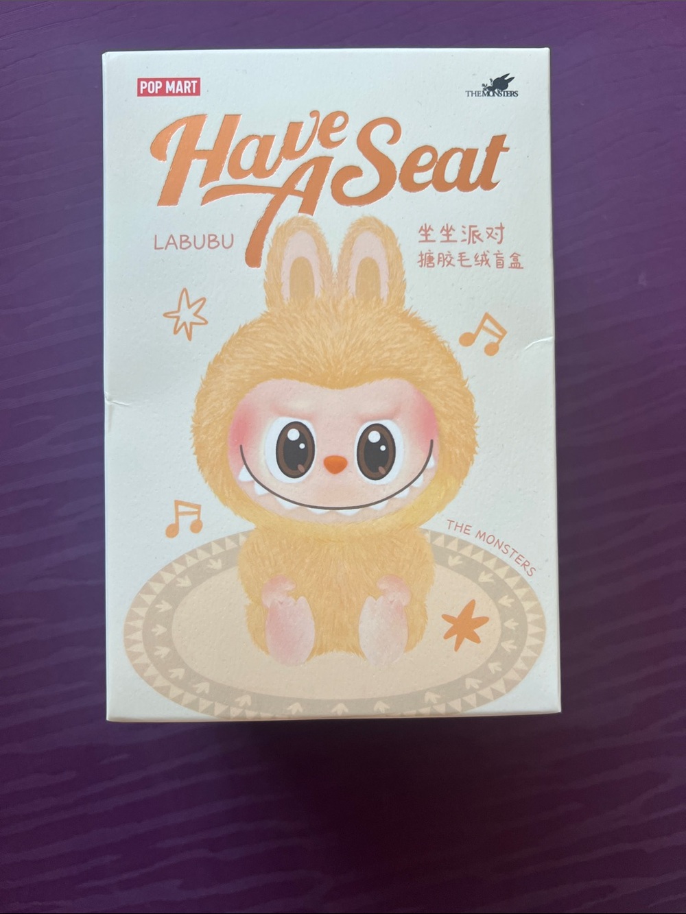 Pop Mart Have A Seat Labubu Plush Bath Toy - Peach & Cream